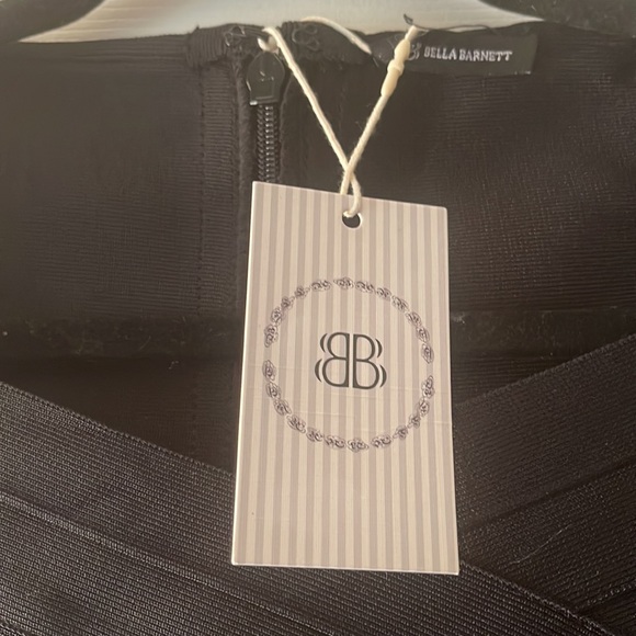 Bella Barnett Black Midi Bandage Dress - Picture 5 of 6